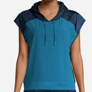 Avia Short Sleeve Hoodie Windbreaker Blue Size L